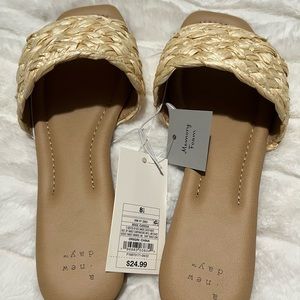 Women's Carissa Slide Sandals - A New
Day Almond